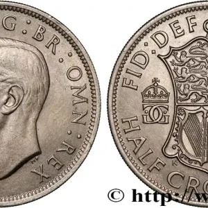 Réduction ROYAUME-UNI 1/2 Crown Georges VI 1948 fwo_866157 Monde