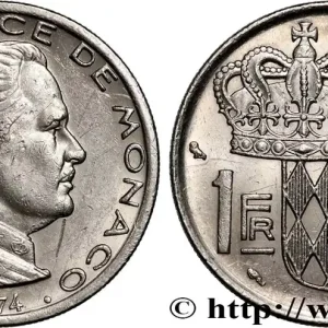 MONACO 1 Franc Rainier III 1974 Paris fwo_870172 Monde Exclusif