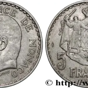 Artisanat MONACO 5 Francs Louis II 1945 Paris fwo_881242 Monde