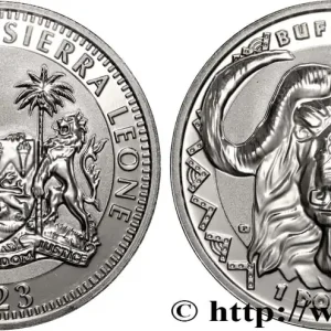 ARGENT D'INVESTISSEMENT 1 Oz - 1 Dollar Buffle BIG5 2023 fwo_883560 Monde Nouvel Arrivage