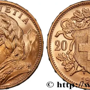 Nouveauté OR, PALLADIUM ET PLATINE INVESTISSEMENT 20 Francs "Vreneli" 1915 Berne fwo_884442 Monde