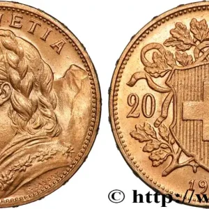 Solde OR, PALLADIUM ET PLATINE INVESTISSEMENT 20 Francs "Vreneli" 1915 Berne fwo_884443 Monde