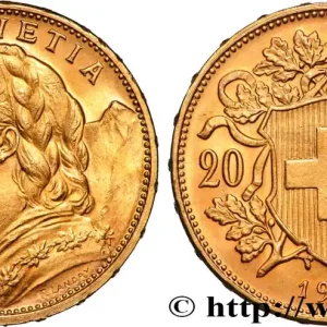 Super Prix OR, PALLADIUM ET PLATINE INVESTISSEMENT 20 Francs "Vreneli" 1913 Berne fwo_884511 Monde