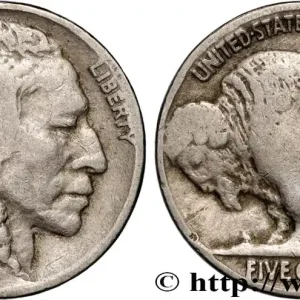ÉTATS-UNIS D'AMÉRIQUE 5 Cents Tête d’indien ou Buffalo 1923 Philadelphie fwo_884779 Monde Populaire