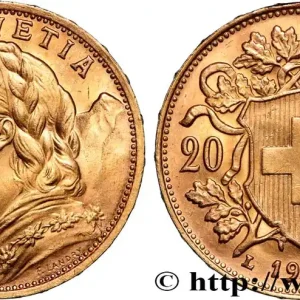 Haute Qualité OR, PALLADIUM ET PLATINE INVESTISSEMENT 20 Francs "Vreneli" 1935 Berne fwo_890403 Monde