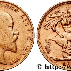 Prix Cassé OR, PALLADIUM ET PLATINE INVESTISSEMENT 1 Souverain Edouard VII 1906 Londres fwo_894312 Monde