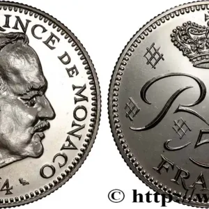 Certifié MONACO - PRINCIPAUTÉ DE MONACO - RAINIER III Essai de 5 Francs en argent 1974 Paris fwo_894762 Monde