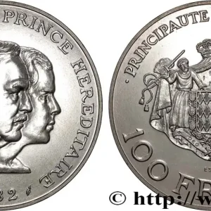 MONACO - PRINCIPAUTÉ DE MONACO - RAINIER III Essai de 100 Francs Rainier III et Albert 1982 Paris fwo_894800 Monde Soldes