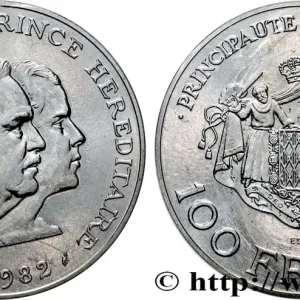 Tendance MONACO - PRINCIPAUTÉ DE MONACO - RAINIER III Essai de 100 Francs Rainier III et Albert 1982 Paris fwo_894811 Monde
