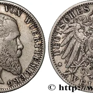 ALLEMAGNE - WURTEMBERG 2 Mark Guillaume II 1902 Stuttgart fwo_895525 Monde Commander Vite