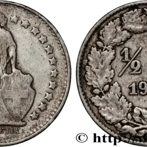 Remise SUISSE 1/2 Franc Helvetia 1929 Berne fwo_896128 Monde