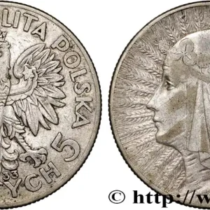POLOGNE 5 Zlotych reine Jadwiga 1933 Varsovie fwo_896129 Monde Tendance