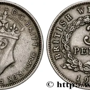 Prix Bas AFRIQUE OCCIDENTALE BRITANNIQUE 3 Pence Georges VI 1938 Kings Norton fwo_896216 Monde