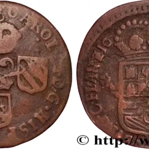 PAYS-BAS ESPAGNOLS - COMTÉ DE FLANDRE - CHARLES II Liard 1695 Bruges fwo_896259 Monde Achetez Aujourd’hui