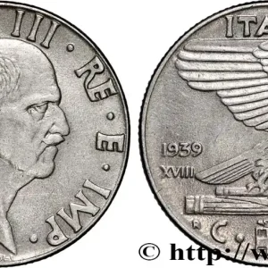 Quantité Limitée ITALIE 50 Centesimi Victor Emmanuel III an XVII / aigle sur faisceau 1939 Rome fwo_896365 Monde