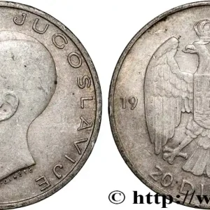 YOUGOSLAVIE 20 Dinara Pierre II 1938 fwo_896554 Monde Must-Have