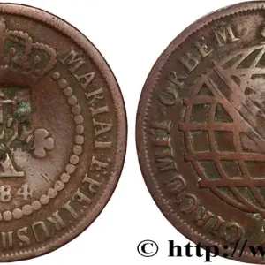 BRÉSIL - PRINCE JEAN REGENT 20 Réis contremarqué sur une 10 Réis de 1784 (1809) Lisbonne fwo_896558 Monde Bon Marché