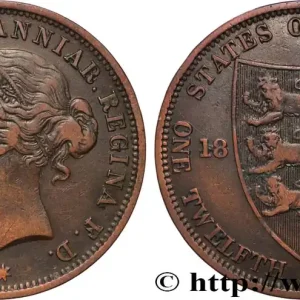 Prix Cassé JERSEY 1/12 Shilling Reine Victoria 1888 fwo_896574 Monde