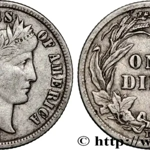 Promotion Saisonnière ÉTATS-UNIS D'AMÉRIQUE 1 Dime Barber 1911 Denver fwo_896596 Monde