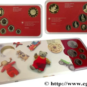 Seulement Aujourd’hui SUISSE Série FDC 8 Monnaies + 1 Médaille 2011 fwo_669741 Monde