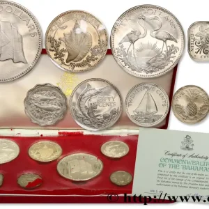 Marque BAHAMAS Série Proof 9 monnaies 1974 Franklin Mint fwo_669756 Monde