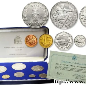 Usine Directe BARBADE Série Proof 8 monnaies 1973 Franklin Mint fwo_670612 Monde