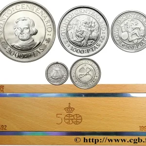 Offre Exclusive ESPAGNE Série 5 monnaies proof “Découverte de l’Amérique” 1989 fwo_677648 Monde