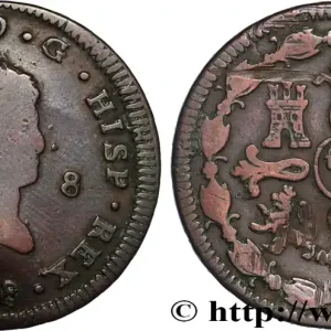 ESPAGNE 8 Maravedis Ferdinand VII 1818 Jubia fwo_956744 Monde Commande En Gros