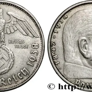 ALLEMAGNE 2 Reichsmark Maréchal Paul von Hindenburg 1938 Vienne fwo_894893 Monde Édition Limitée