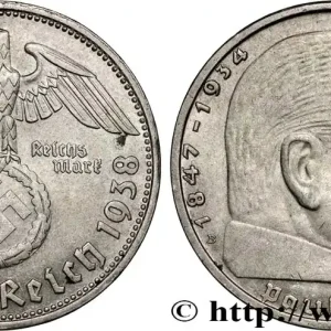 ALLEMAGNE 2 Reichsmark Maréchal Paul von Hindenburg 1938 Vienne fwo_894901 Monde Bon Plan