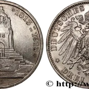 Tendance ALLEMAGNE - SAXE 3 Mark ‘Monument de la Bataille des Peuples’ 1913 Muldenhütten fwo_895595 Monde