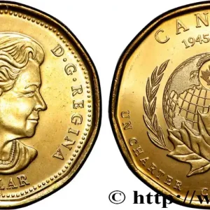 CANADA 1 Dollar 75e anniversaire de la Charte des l’Organisation des Nations Unies 2020 MRC Winnipeg fwo_825160 Monde Vente Flash