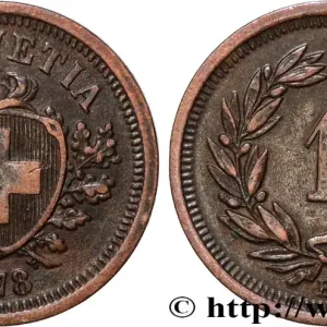 SUISSE - CONFÉDÉRATION HELVÉTIQUE 1 rappen 1878 Berne fwo_835990 Monde Authentique