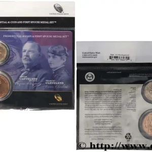 Offre Spéciale ÉTATS-UNIS D'AMÉRIQUE PRESIDENTIAL 1 Dollar - CLEVELAND - 1 monnaie et 1 médaille de l’épouse du Président n.d. fwo_838382 Monde