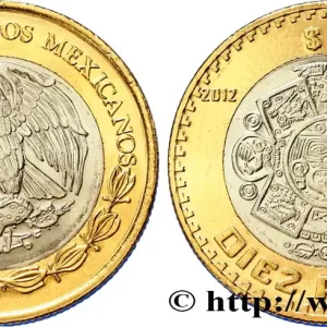 MEXIQUE 10 Pesos aigle / la Pierre du Soleil 2012 Mexico fwo_844616 Monde Affaire À Saisir