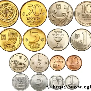 ISRAËL Lot de 8 monnaies 1980-1985 fwo_849810 Monde Commande En Gros