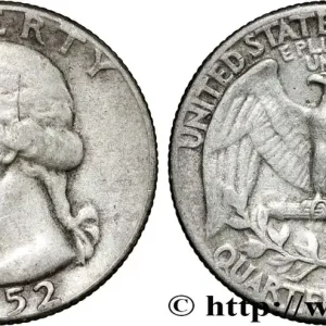 Meilleur Prix ÉTATS-UNIS D'AMÉRIQUE 1/4 Dollar Georges Washington 1952 Philadelphie fwo_858800 Monde