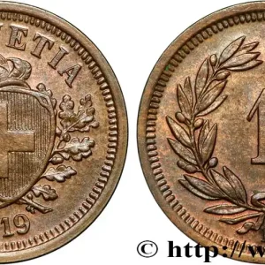 SUISSE 1 Centime (Rappen) Croix Suisse 1919 Berne fwo_865974 Monde Top Vente