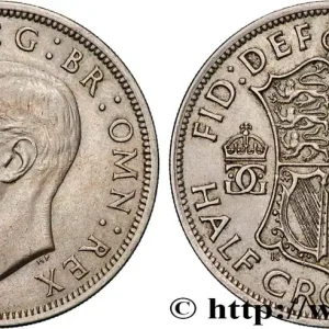 ROYAUME-UNI 1/2 Crown Georges VI 1948 fwo_866158 Monde Jusqu’à Épuisement Des Stocks