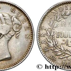 INDES BRITANNIQUES 1/2 Rupee (Roupie) East India Company Victoria 1840 Bombay ou Calcutta fwo_877450 Monde Édition Limitée