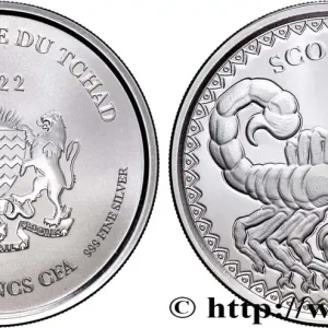 ARGENT D'INVESTISSEMENT 1 Oz - 500 francs Scorpion 2022 fwo_884084 Monde En Vogue