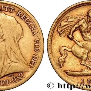 Produit De Marque OR, PALLADIUM ET PLATINE INVESTISSEMENT 1/2 Souverain Victoria “Old Head” 1898 Londres fwo_890332 Monde