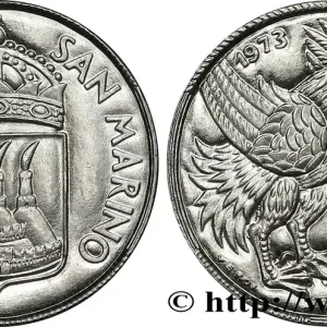 SAINT-MARIN 2 Lire armes / pélican 1973 Rome fwo_891955 Monde Gros Lot