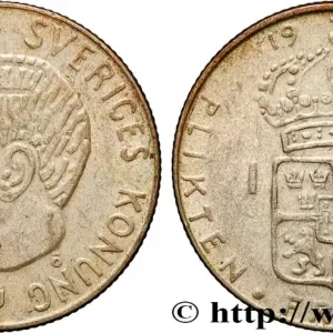 SUÈDE 1 Krona Gustave VI 1967 fwo_893520 Monde Nouveauté