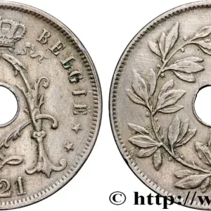 BELGIQUE 25 Centiemen (Centimes) Albert Ier 1921 fwo_896253 Monde Livraison Mondiale