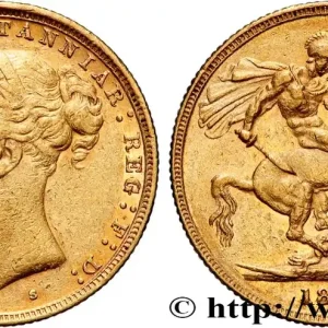 Artisanat OR, PALLADIUM ET PLATINE INVESTISSEMENT 1 Souverain Victoria type Saint-Georges 1886 Sydney fwo_897792 Monde