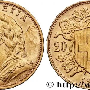 OR, PALLADIUM ET PLATINE INVESTISSEMENT 20 Francs or "Vreneli" 1925 Berne fwo_897815 Monde Satisfait Ou Remboursé