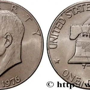 Top Vente ÉTATS-UNIS D'AMÉRIQUE 1 Dollar Eisenhower bicentenaire 1976 Philadelphie fwo_898446 Monde
