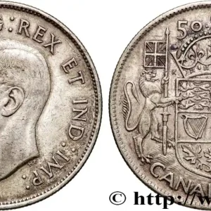 CANADA 50 Cents Georges VI 1942 fwo_898571 Monde Artisanat