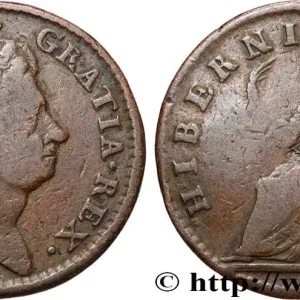 IRLANDE 1/2 Penny Georges Ier 1723 fwo_898671 Monde Fait Main